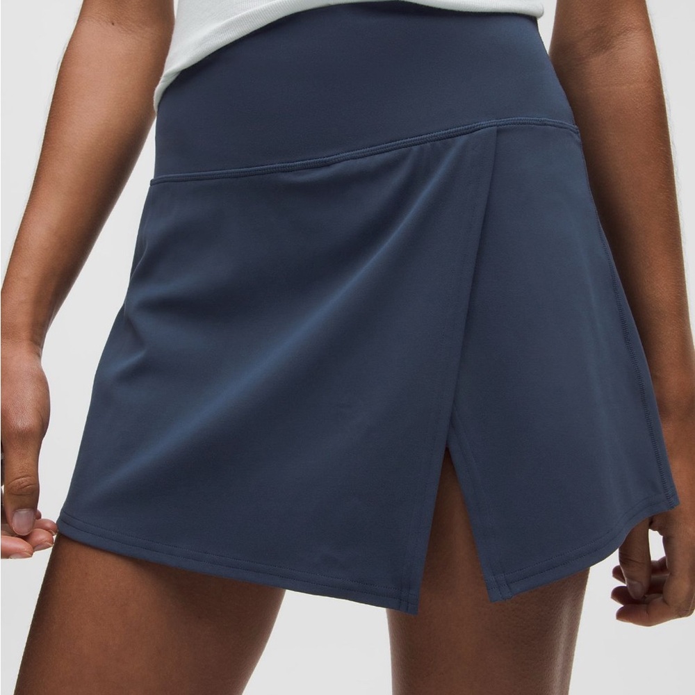 Lululemon Align High-Rise Wrap-Front Skirt size 8 club blue